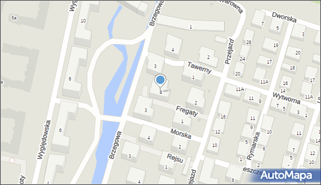 Warszawa, Fregaty, 4, mapa Warszawy
