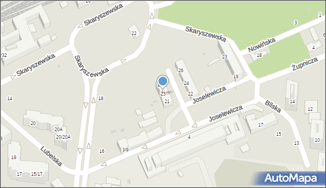 Warszawa, Frycza-Modrzewskiego Andrzeja, 23, mapa Warszawy