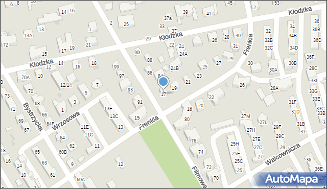 Warszawa, Frenkla Mieczysława, 17, mapa Warszawy