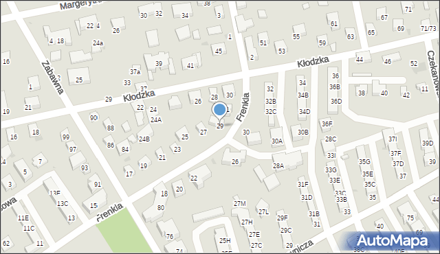 Warszawa, Frenkla Mieczysława, 29, mapa Warszawy