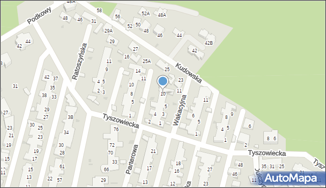 Warszawa, Frysztacka, 10, mapa Warszawy