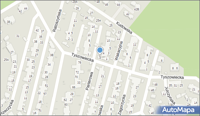 Warszawa, Frysztacka, 2, mapa Warszawy