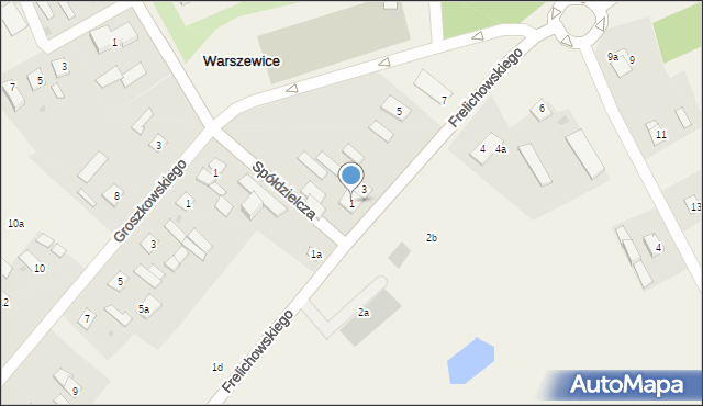 Warszewice, Frelichowskiego Stefana, ks., 1, mapa Warszewice