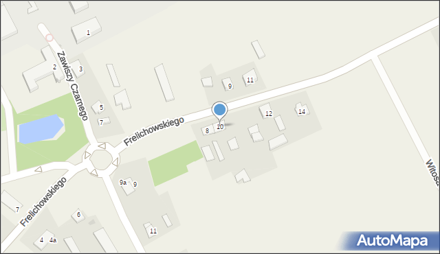 Warszewice, Frelichowskiego Stefana, ks., 10, mapa Warszewice