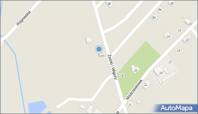 Wodzisław Śląski, Franciszka Żwirki i Stanisława Wigury, 7, mapa Wodzisławia Śląskiego