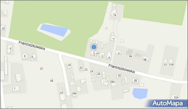 Wolanów, Franciszkowska, 1, mapa Wolanów