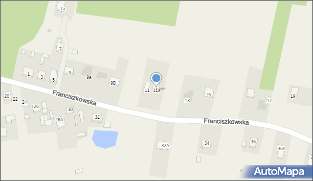 Wolanów, Franciszkowska, 11a, mapa Wolanów