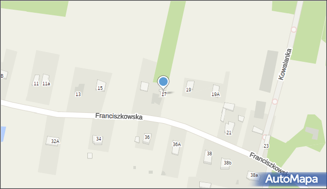 Wolanów, Franciszkowska, 17, mapa Wolanów