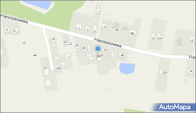 Wolanów, Franciszkowska, 28A, mapa Wolanów