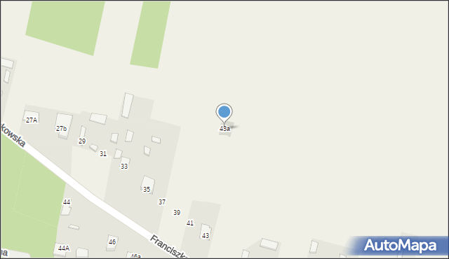 Wolanów, Franciszkowska, 43a, mapa Wolanów