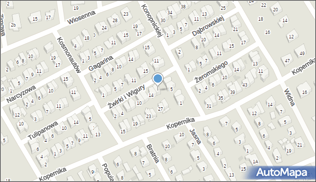 Wołomin, Franciszka Żwirki i Stanisława Wigury, 16, mapa Wołomin