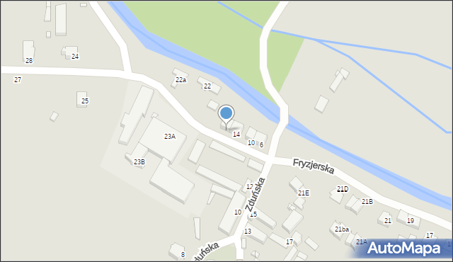 Wrocław, Fryzjerska, 20, mapa Wrocławia