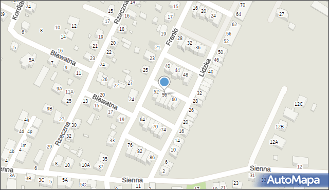 Wrocław, Franki Iwana, 56, mapa Wrocławia