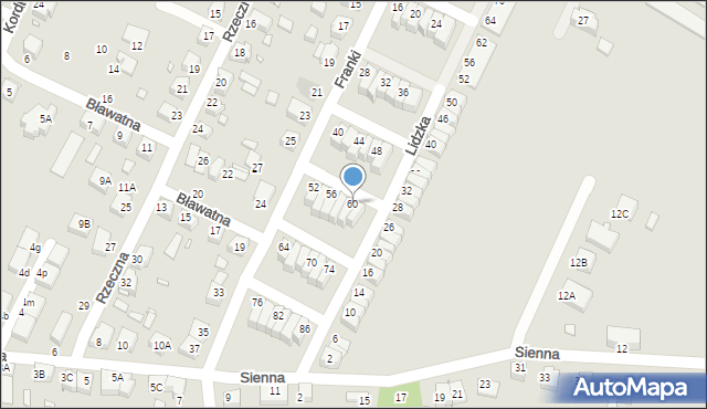 Wrocław, Franki Iwana, 60, mapa Wrocławia