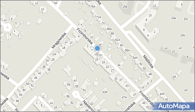 Wrocław, Fromborska, 13, mapa Wrocławia