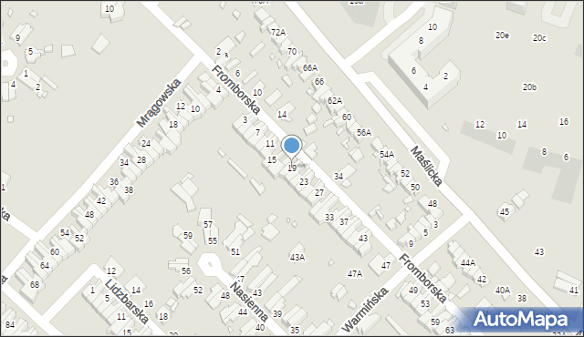 Wrocław, Fromborska, 19, mapa Wrocławia