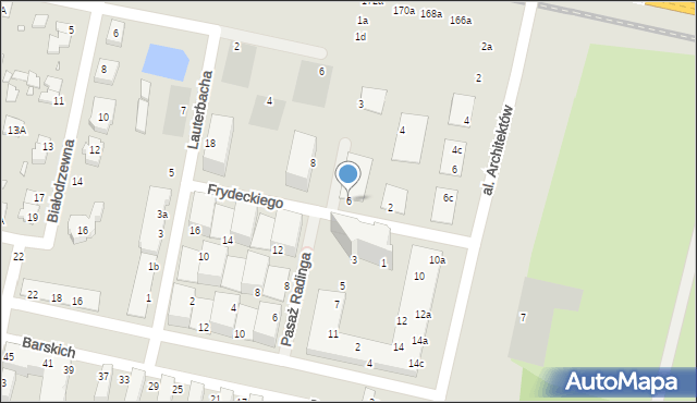 Wrocław, Frydeckiego Andrzeja, 6, mapa Wrocławia