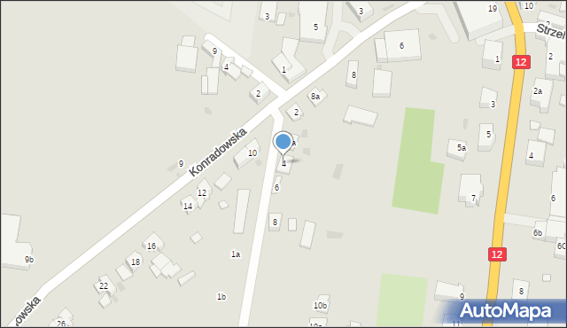 Wschowa, Franciszka Żwirki i Stanisława Wigury, 4, mapa Wschowa