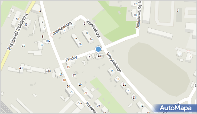 Żagań, Fredry Aleksandra, 4b, mapa Żagań