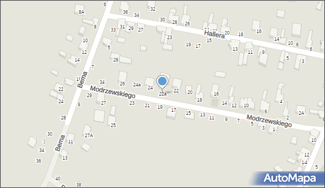Zawiercie, Frycza-Modrzewskiego Andrzeja, 22a, mapa Zawiercie