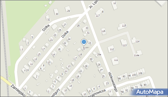 Zgorzelec, Franciszka Żwirki i Stanisława Wigury, 21, mapa Zgorzelec