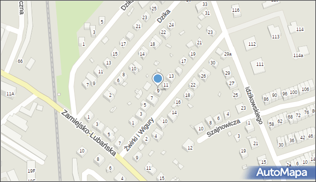 Zgorzelec, Franciszka Żwirki i Stanisława Wigury, 9, mapa Zgorzelec