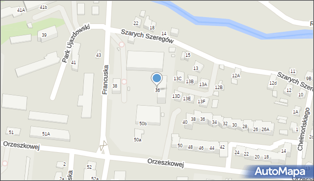 Zgorzelec, Francuska, 36, mapa Zgorzelec