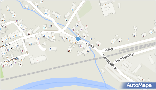 Biecz, Fuska Witolda, 12, mapa Biecz