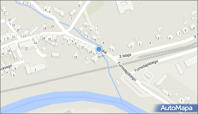 Biecz, Fuska Witolda, 20, mapa Biecz