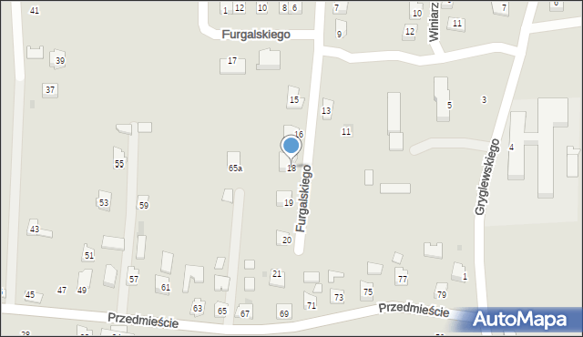 Brzostek, Furgalskiego Teodora, 18, mapa Brzostek