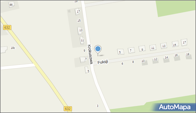 Dębe, Fuksji, 1, mapa Dębe