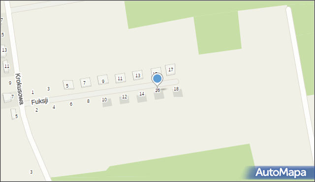 Dębe, Fuksji, 16, mapa Dębe