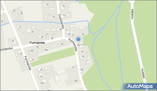Furmanów, Furmanów, 43, mapa Furmanów