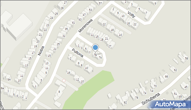 Gdańsk, Fultona Roberta, 7a, mapa Gdańska