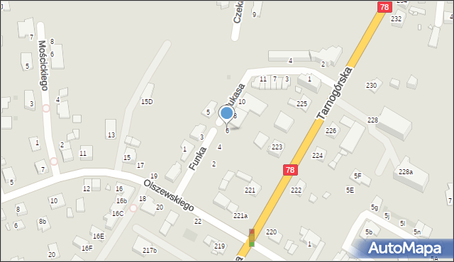 Gliwice, Funka Kazimierza, 6, mapa Gliwic