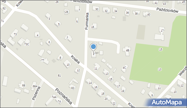 Gorzów Wielkopolski, Furmanka Józefa, 2, mapa Gorzów Wielkopolski