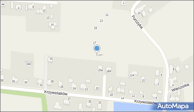 Kaniów, Furczyka Walentego, 29, mapa Kaniów