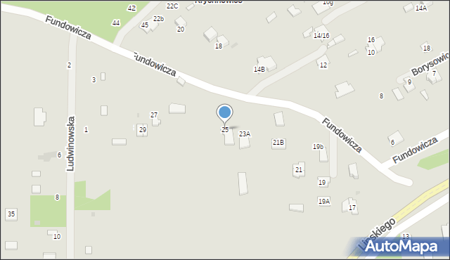 Radom, Fundowicza Stefana, 25, mapa Radomia