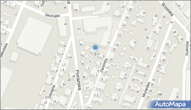 Siedlce, Furmańska, 6, mapa Siedlce