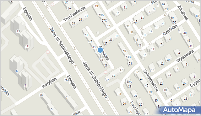 Warszawa, Fucika Juliusa, 35, mapa Warszawy