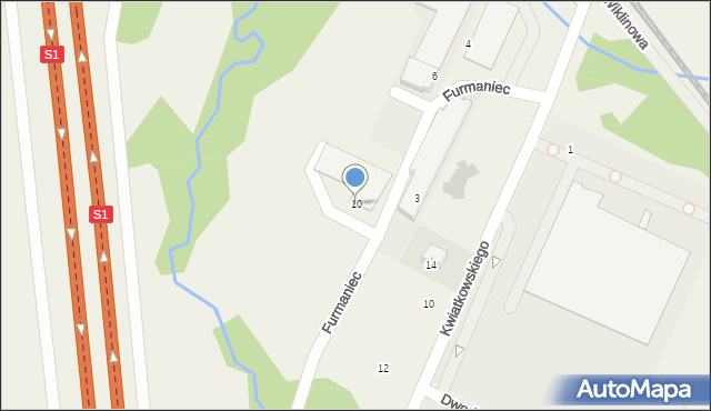 Wilkowice, Furmaniec, 10, mapa Wilkowice