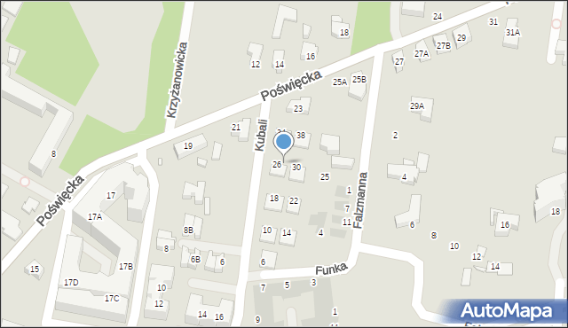 Wrocław, Funka Kazimierza, 28, mapa Wrocławia