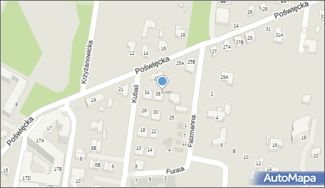 Wrocław, Funka Kazimierza, 40, mapa Wrocławia