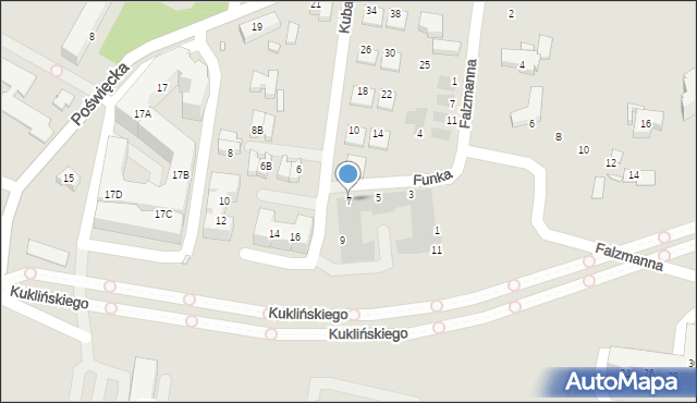 Wrocław, Funka Kazimierza, 7, mapa Wrocławia