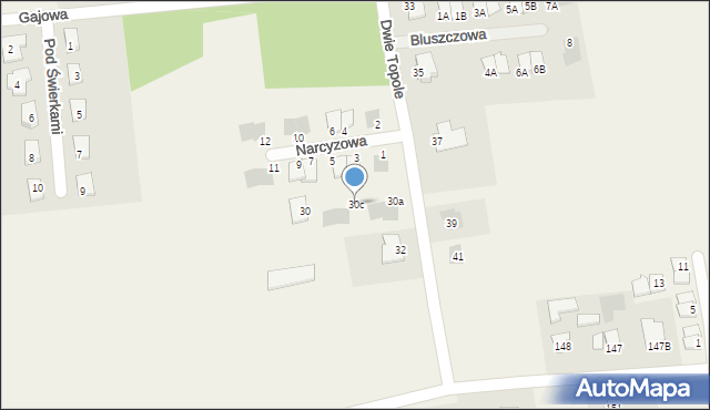 Abramowice Prywatne, Gajowa, 30c, mapa Abramowice Prywatne