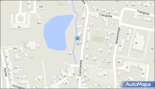 Andrychów, Garncarska, 16, mapa Andrychów