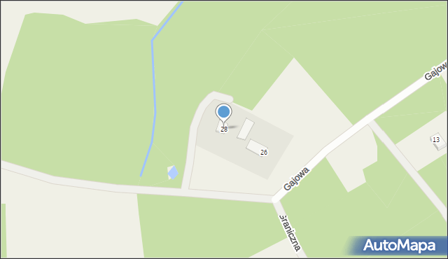 Badów Górny, Gajowa, 28, mapa Badów Górny