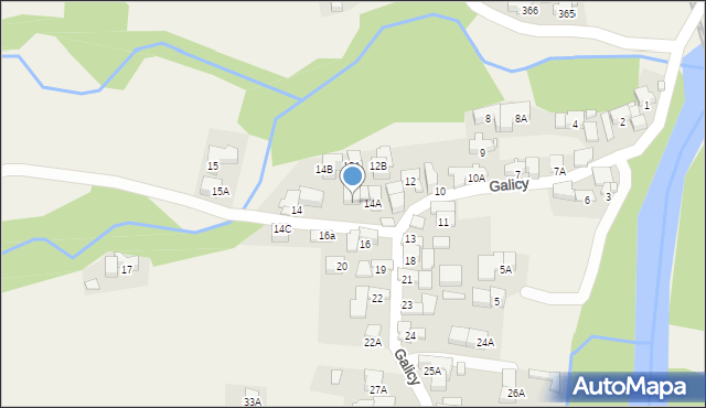 Biały Dunajec, Galicy, gen., 14d, mapa Biały Dunajec