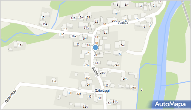 Biały Dunajec, Galicy, gen., 23, mapa Biały Dunajec