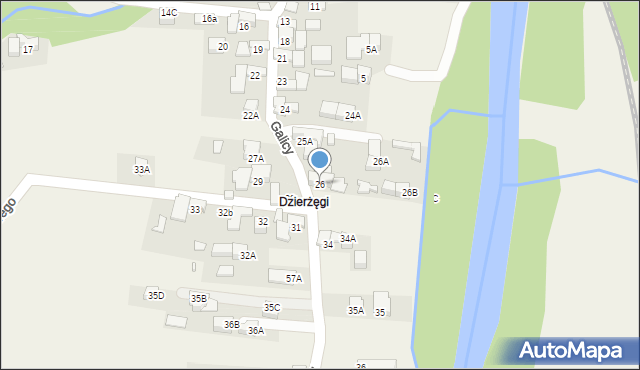 Biały Dunajec, Galicy, gen., 26, mapa Biały Dunajec